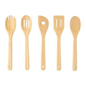 5-Piece Bamboo Kitchen Utensil Set – Cooking Spoons & Tools