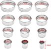 ROUND STAINLESS STEEL COOKIE CUTTERS, Fluted Cookie Cutters, Round Metal Baking Rings for Pastry, Biscuits&Dough Cutting