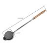 HAWOK Cast Iron Round Pie Iron with Stainless Steel and Wooden Handle set of 2