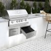 Drawer cabinets for outdoor kitchens or courtyards
